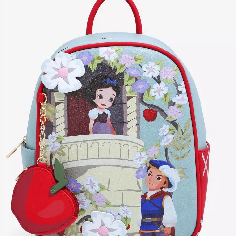 Disney Loungefly Snow White Balcony Mini Backpack Change Purse Set